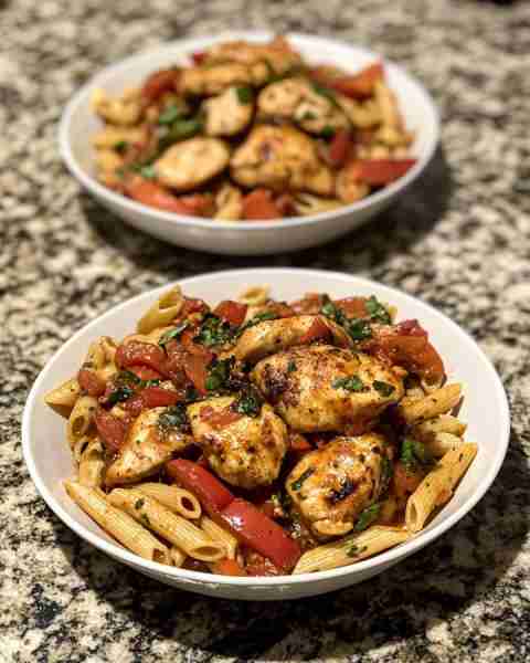 Cilantro Lime Chicken with Roasted Pepper Penne Zesty Cilantro Lime Chicken Penne with Roasted Peppe...