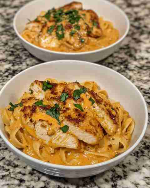 Herb Chicken with Roasted Pepper Alfredo Savory Herb Chicken with Creamy Roasted Pepper Alfredo Ingr...