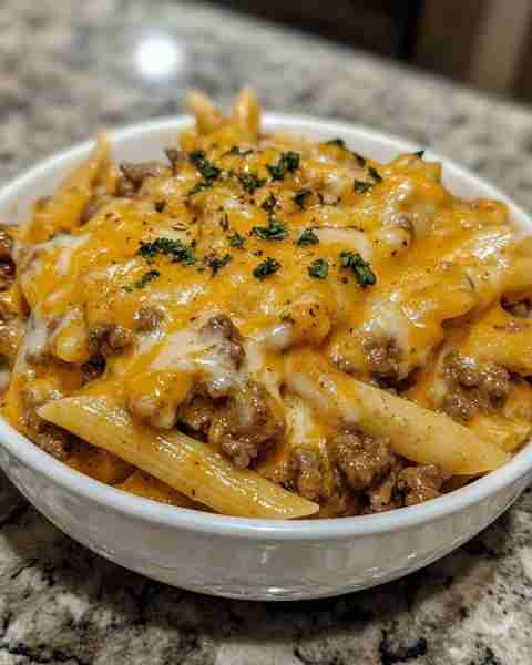 One-Pot Beef and Cheddar cajun Pasta Ingredients: 1 lb ground beef 1 medium onion, chopped 1 bell pe...