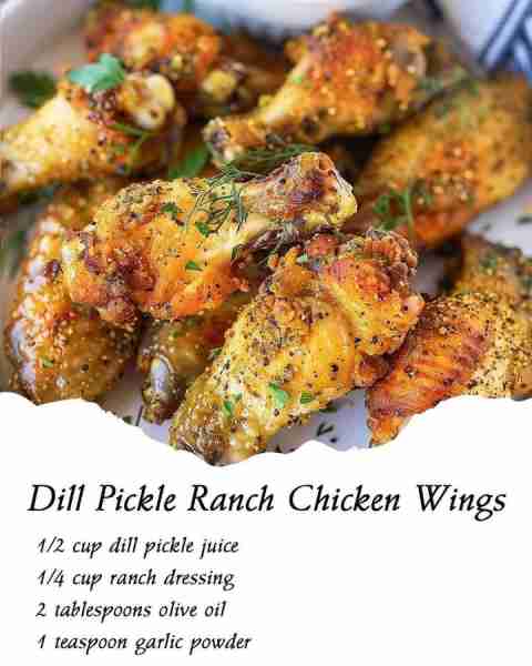 To whip up these delicious Dill Pickle Ranch Chicken Wings, you’ll need: Baking sheet Parchment pape...