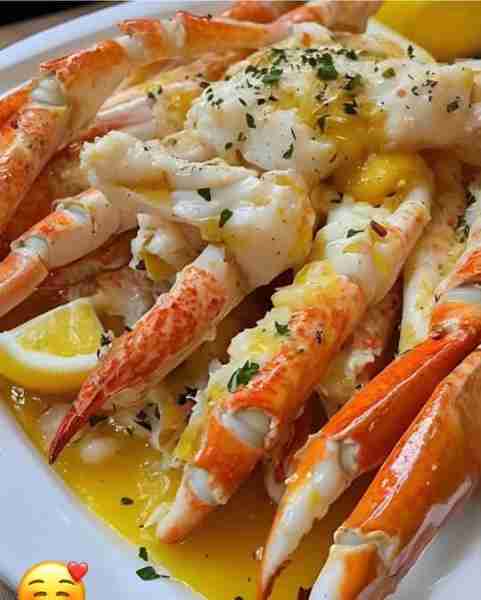 🦀 Baked Crab Legs with Garlic Butter Sauce Juicy, buttery, and full of flavor—this dish is a seafoo...
