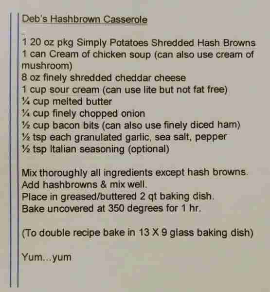 Deb’s Hashbrown Casserole Tami’s Home & Pantry #breakfast #brunch #casseroles #breakfastcasserole