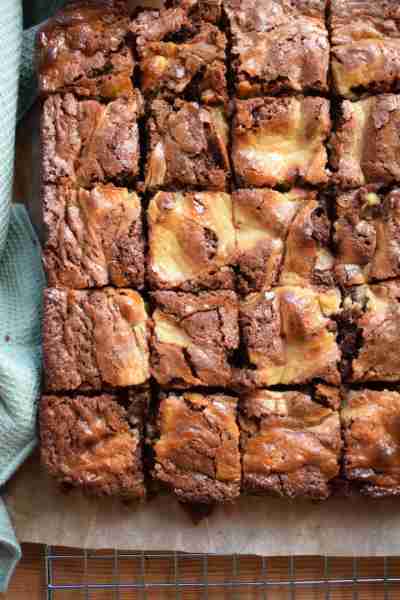Dulce de Leche Pistachio Brownies!! Chewy brownies studded with salty pistachios and sweet dulce de...