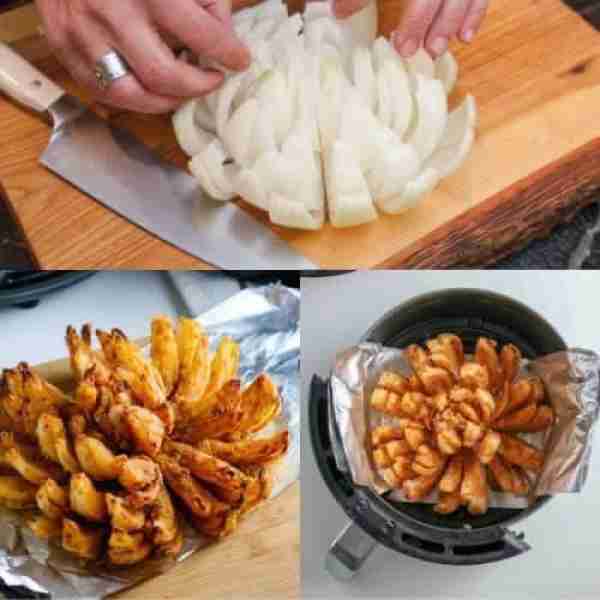 An air fryer blooming onion is the best way to enjoy your favorite appetizer but healthier! I shared...