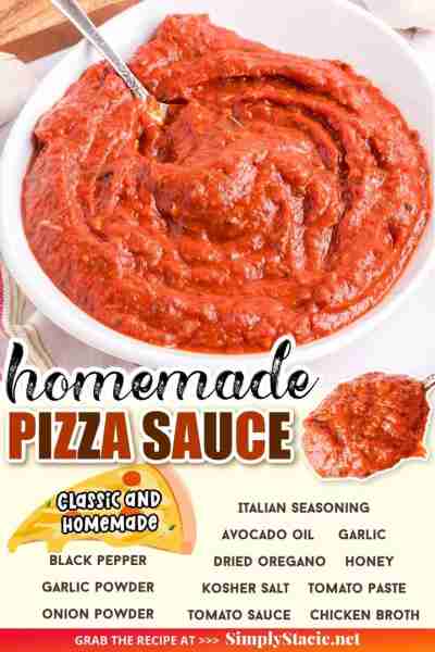 Pizza Sauce This easy homemade pizza sauce is packed with rich tomato flavor, garlic, and herbs. Rea...