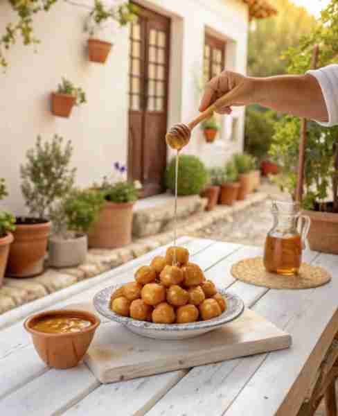 Loukoumades love! Crispy, fluffy Greek doughnuts drizzled with honey and cinnamon—just like Yiayia m...