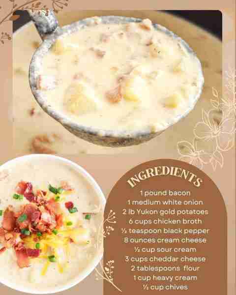 CROCKPOT POTATO SOUP --> Nothing beats a bowl of creamy potato soup on a chilly day! 🍲 Who’s making...