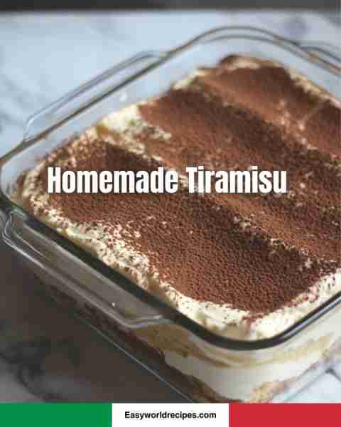 ☕ Homemade Tiramisu 🇮🇹🍫 Layers of coffee-soaked ladyfingers and creamy mascarpone—Italy's favorite...
