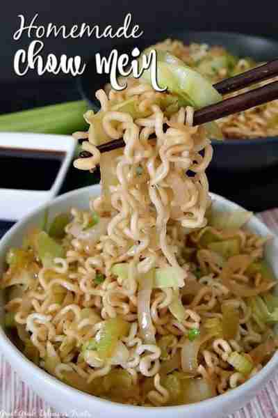 HOMEMADE CHOW MEIN! The noodles are a great replacement for rice when you want something different!...