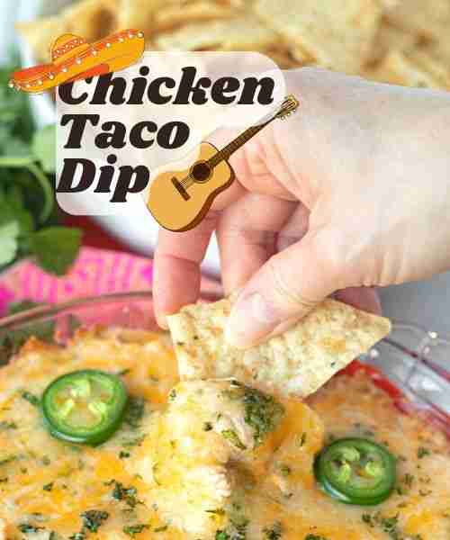 Chicken Taco Dip 😍 https://www.365daysofbakingandmore.com/chicken-taco-dip/