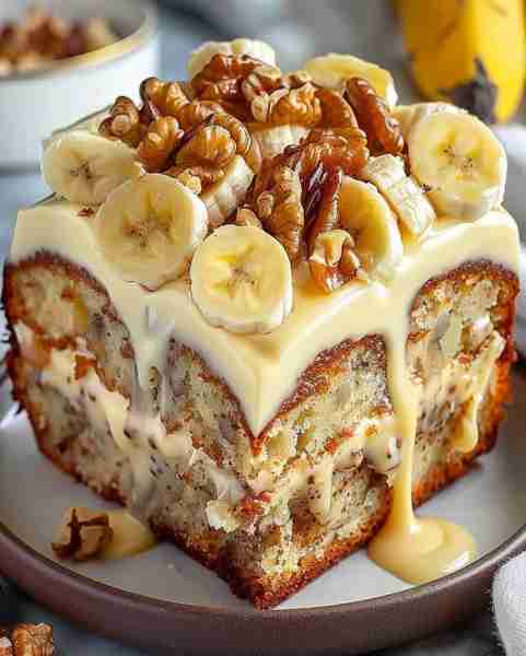 Heavenly Vanilla banana Cake 🍌🍰 Ingredients: - 3 ripe bananas, mashed - 2 cups all-purpose flour -...