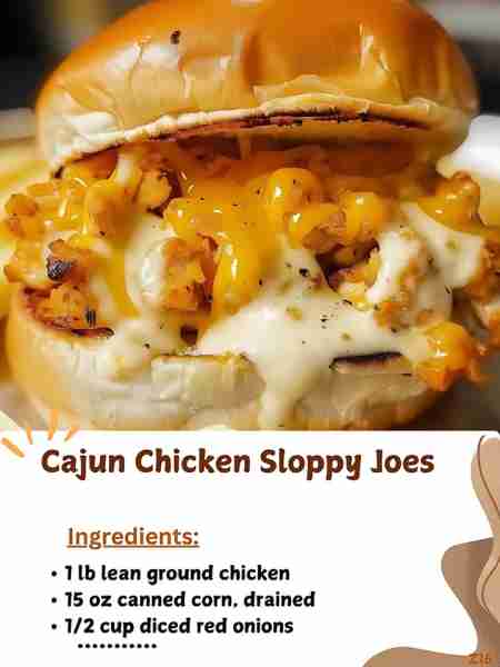 Cajun Chicken Sloppy Joes Spicy Cajun Chicken Sloppy Joe Sandwiches Ingredients: 1 lb lean ground ch...