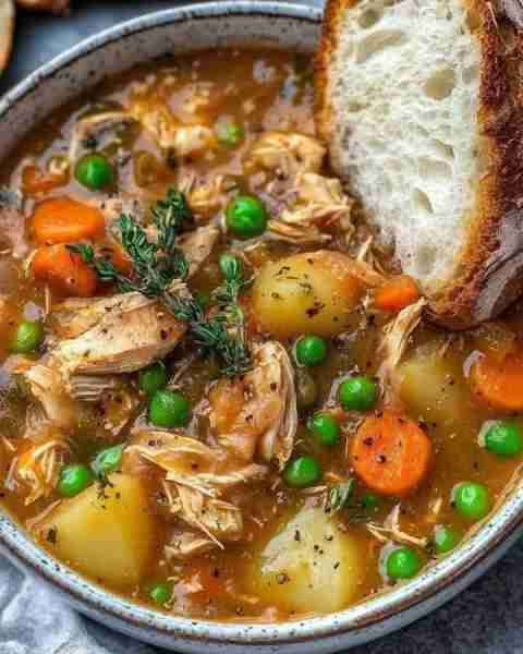 Hearty Chicken and Vegetable Stew Ingredients: - 1 lb chicken breast or thighs, cooked and shredded...