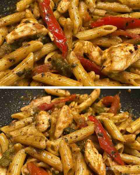 Avocado Chicken Penne with Roasted Peppers Creamy Avocado Chicken Penne with Fire-Roasted Peppers In...