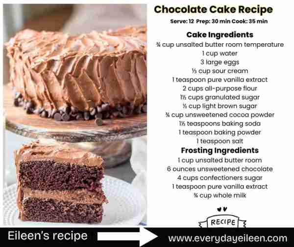 A classic Chocolate Cake with Chocolate Buttercream Frosting. Recipe link in comments.