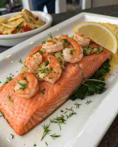 Crab and Shrimp Stuffed Salmon I love how this dish feels special without a ton of fuss. Tender salm...