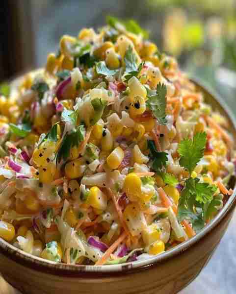 Easy Mexican Street Corn Coleslaw Ingredients: 4 cups shredded cabbage (green or purple) 1 cup shred...