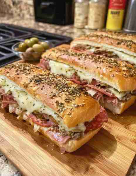 Perfect for family dinner night—so cheesy and hearty! 🧀 Baked Italian Sub Sandwiches Recipe in Firs...