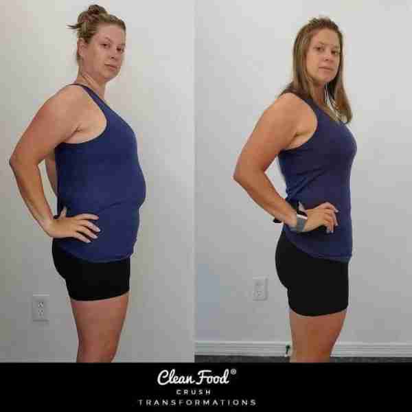 "Within two weeks of the Challenge, my upper stomach bloat was gone!" Brea lost 10.8 Pounds with the...
