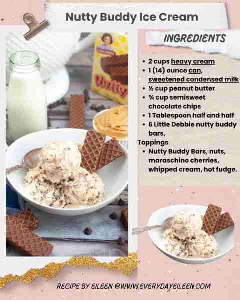 Little Debbie Nutty Buddy Ice Cream..... this is a must-make recipe - enjoy! Recipe link in comments