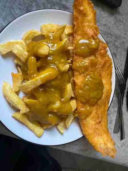 Curry sauce with fish and chips? We Absolutely 👌