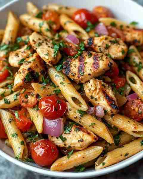 Get ready to indulge in a vibrant and delicious Bruschetta Chicken Pasta that's perfect for any week...