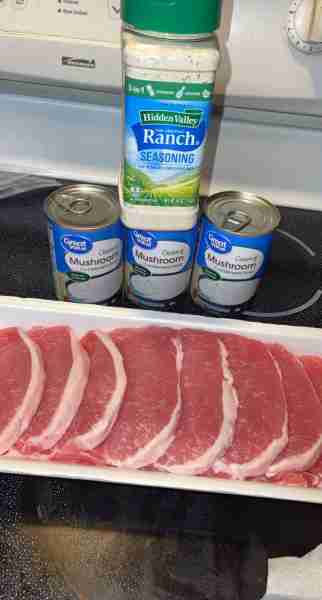 One of my favorite crockpot recipes. —8-10 boneless pork chops —Season the pork chops with ranch sea...
