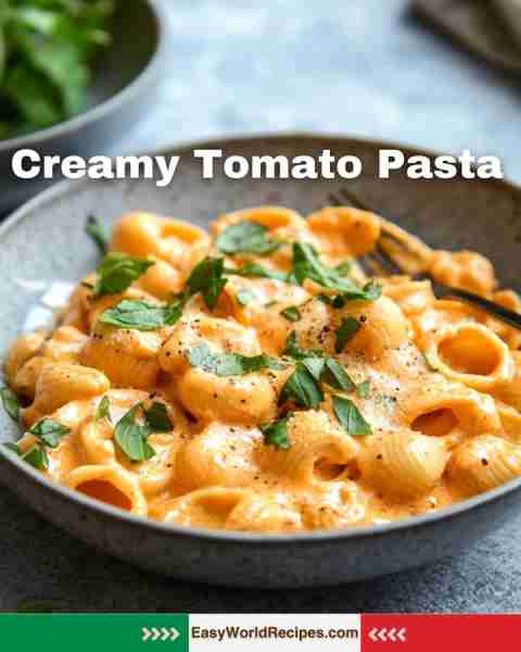 🇮🇹 Creamy Tomato Pasta (Shells with Creamy Tomato Sauce) Hearty pasta shells smothered in a rich and...