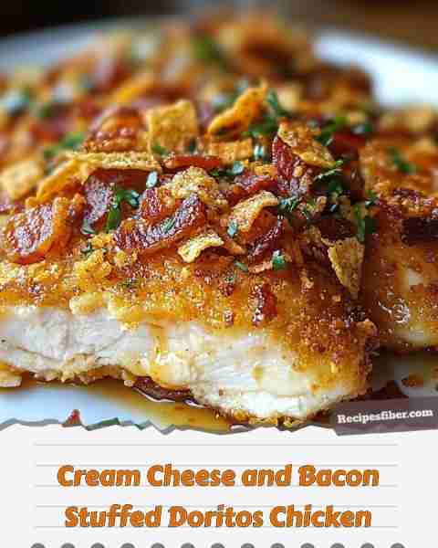 Cream Cheese and Bacon Stuffed Doritos Chicken 🍗🧀🥓 A delicious fusion of flavors in one irresist...