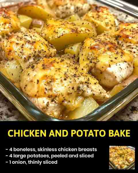 Chicken and Potato Bake 👉FULL RECIPE IN COMMENTS…