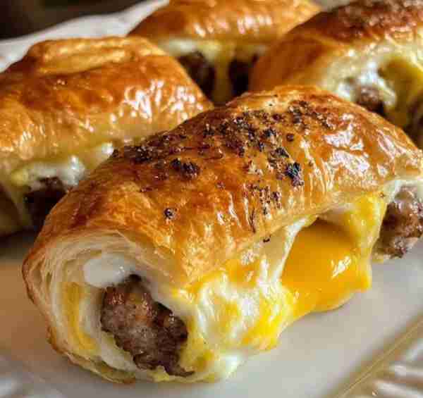 🌯 Sausage, Egg, and Cheese Breakfast Roll-Ups 🍳 Ingredients: 4 large flour tortillas 🌯 4 breakfas...