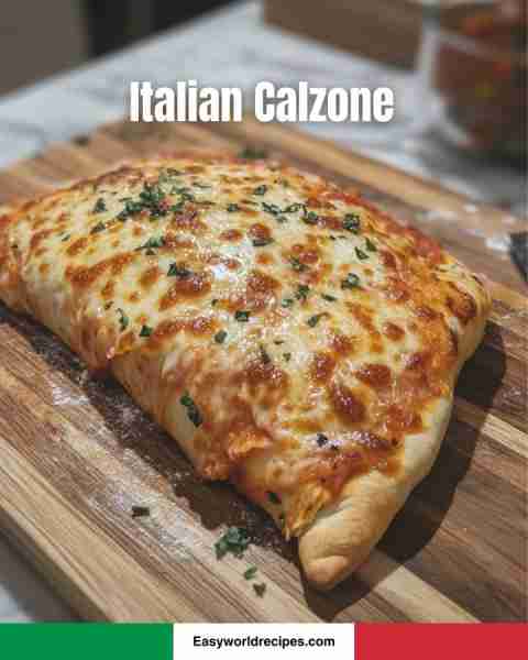 🥟 Italian Calzone 🇮🇹🧀 Golden baked dough stuffed with gooey cheese and savory fillings—absolute pe...