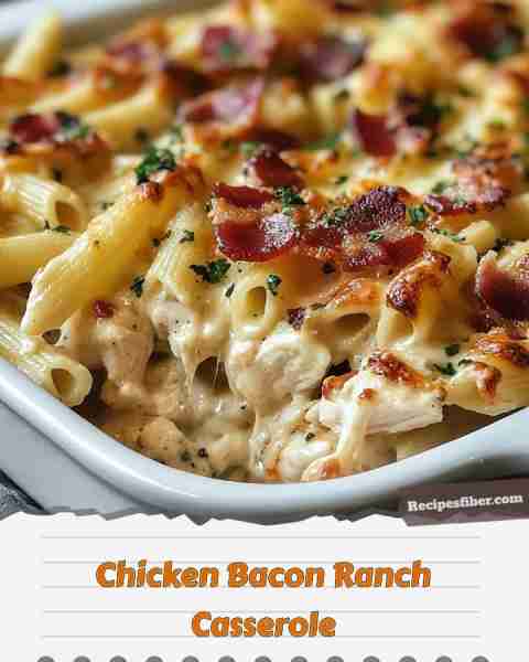 Chicken Bacon Ranch Casserole 🥓 Indulge in this creamy, comforting casserole that everyone will lo...