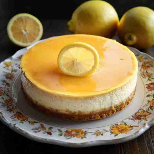 Lemon Cheesecake with a Shiny Glaze Ingredients: 1. 200 g of digestive biscuits (crushed). 2. 100 g...