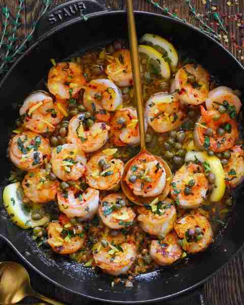 The Best Shrimp Scampi ever! 🍤🍤 (with fresh lemon and capers)🍋🍋
