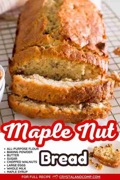 "✨ HOMEMADE MAPLE NUT BREAD ✨🍞 😍❤️ Start your day with a slice of cozy goodness! Sweet maple and...