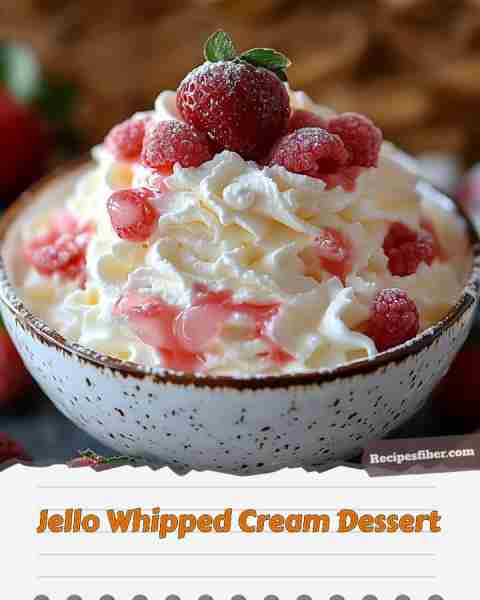 Jello Whipped Cream Dessert 🍧 A light and delicious treat perfect for any occasion! 📋 Ingredient...