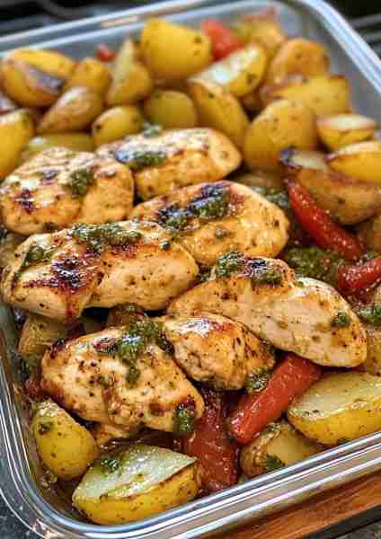 🇬🇷🍋🐔 Greek Lemon Chicken Alfredo with Hot Honey Avocado Pesto and Garlic Parmesan Roasted Potatoes...