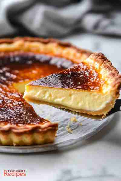 This classic French Flan Patissier is a delicious custard tart, that is so east to make at home! 🇫🇷...