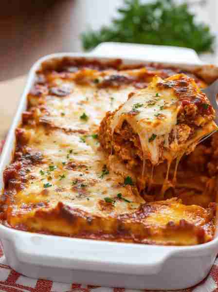 WOULD ANYONE EAT Easy & Cheesy Homemade Lasagna 😋 Wooowww!!! Looks incredibly delicious. Layers of...
