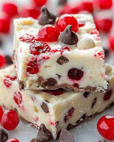 Decadent Cherry Garcia White Chocolate Fudge Ingredients: 2 cups white chocolate 1 can (14 oz) sweet...