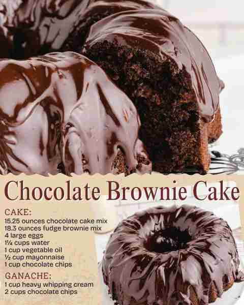 This Chocolate Brownie Cake is fudgy, rich, and ready to impress! 🍫 Bake this beauty today! 🍫 You'...