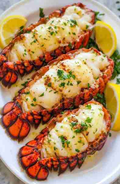 Grilled Lobster Tails Ingredients: 4 lobster tails (fresh or thawed) 1/4 cup unsalted butter, melted...
