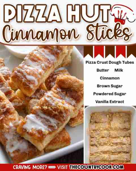 Grab just a handful of ingredients and make a batch of these easy, sweet, cinnamon coated Pizza Hut...
