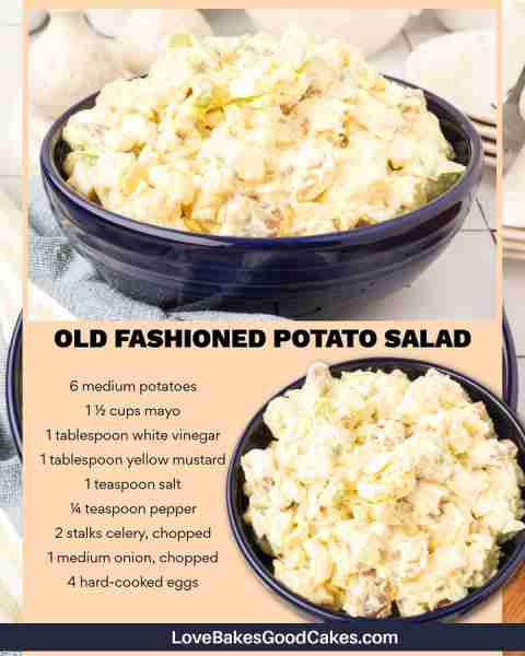 RECIPE - https://www.lovebakesgoodcakes.com/old-fashioned-potato-salad/ This Old-Fashioned Potato Sa...