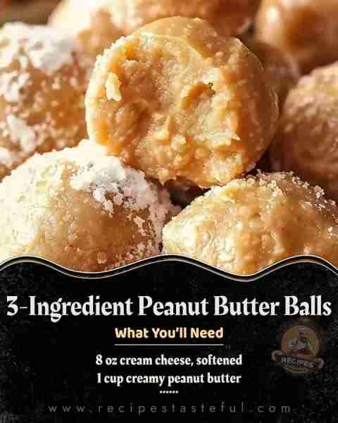 3-Ingredient Peanut Butter Balls (With Cream Cheese) - unbelievably good Ingredients: 8 oz cream che...
