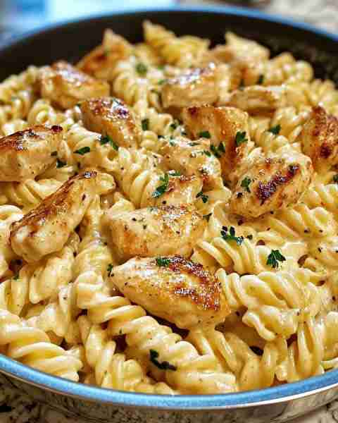 Tried this Creamy Garlic Butter Chicken Rotini Alfredo and wow so rich, garlicky, and comforting! Pe...