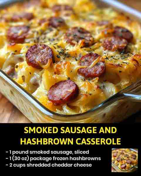 Smoked Sausage and Hashbrown Casserole Looking for a hearty and comforting meal that is sure to impr...