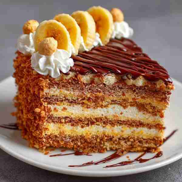 Chocolate-Banana Cake Ingredients: For the Cake: 1 3/4 cups all-purpose flour 3/4 cup unsweetened co...