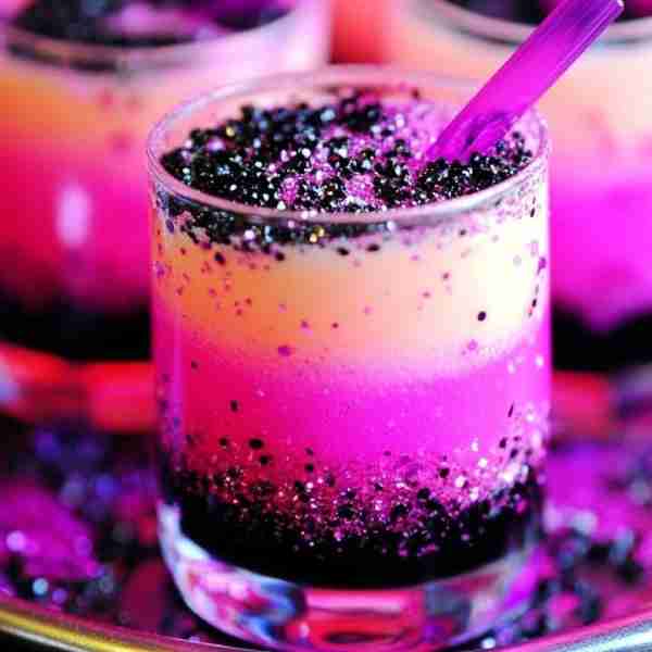 💖 Blackout Barbie Shots 💖 **Ingredients:** - 1 box (3 oz) pink lemonade Jell-O - 1 cup boiling wat...